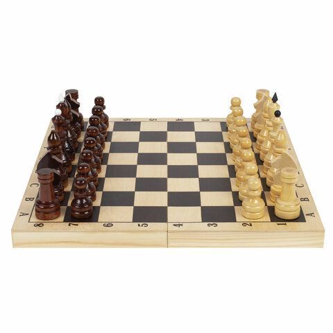 Шахматы турнирные, деревянные, лакированные, глянцевые, доска 40*40 см, ЗОЛОТАЯ СКАЗК, 665363