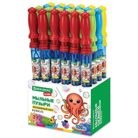 Мыльные пузыри 120 мл, &quot;Волшебный меч&quot;, BRAUBERG KIDS 24 шт., 665452