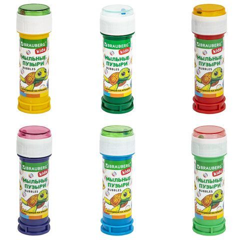 Мыльные пузыри 60 мл, с игрушкой на крышке, BRAUBERG KIDS 36 шт., 665453