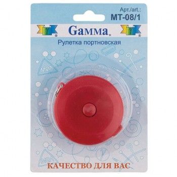 Лента-рулетка портновская пластиковая, длина 150 см, ширина 0,7 см, Gamma 2 шт., MT-08/1