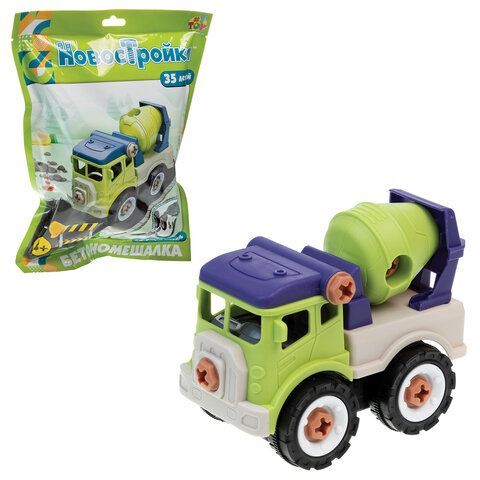 Конструктор пластиковый &quot;Новостройка&quot;, ассорти 4 вида, 32-36 элементов, 1TOY