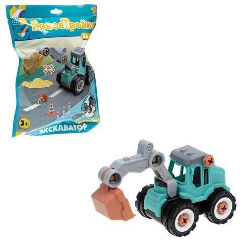 Конструктор пластиковый &quot;Новостройка&quot;, ассорти 4 вида, 32-36 элементов, 1TOY