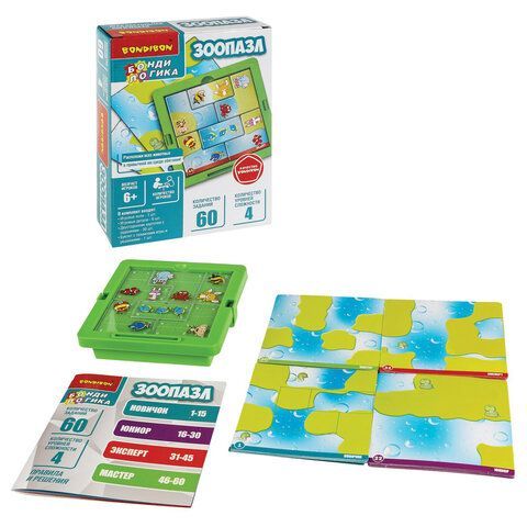 Настольная логическая игра-головоломка &quot;Зоопазл&quot;, BONDIBON, ВВ6336