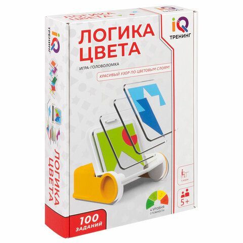 Настольная логическая игра IQ ТРЕНИНГ &quot;Логика цвета&quot;, 1TOY, Т25560