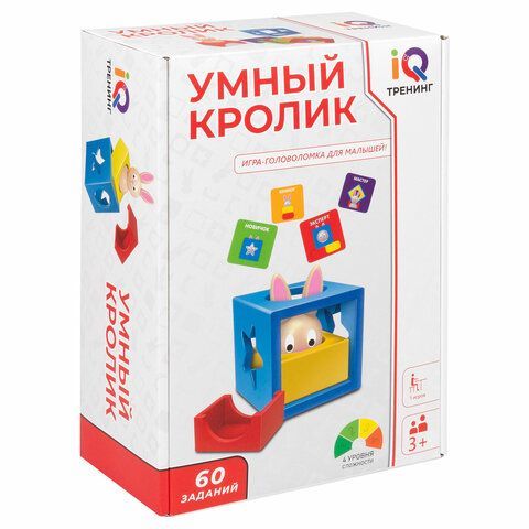 Настольная логическая игра IQ ТРЕНИНГ &quot;Умный кролик&quot;, 1TOY, Т25564