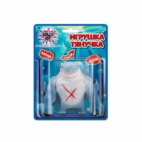 Игрушка-антистресс "АКУЛА", 10 см, ассорти, 4 цвета, блистер, JOLLY JOT (ДЖОЛЛИ ДЖОТ), 665780
