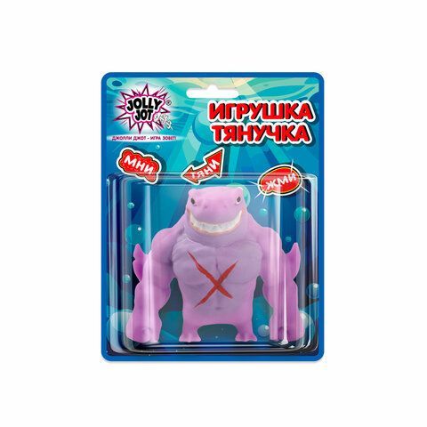 Игрушка-антистресс "АКУЛА", 10 см, ассорти, 4 цвета, блистер, JOLLY JOT (ДЖОЛЛИ ДЖОТ), 665780