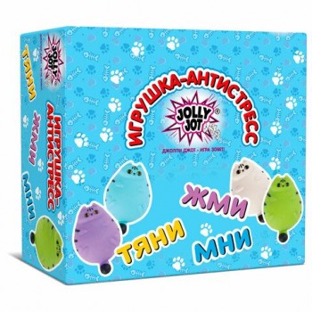 Игрушка-антистресс "КОТЕЙКА", 14 см, ассорти, 4 цвета, дисплей, JOLLY JOT (ДЖОЛЛИ ДЖОТ), 665791