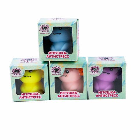 Игрушка-антистресс "АКСОЛОТЛЬ", 8 см, ассорти, 4 цвета, дисплей, JOLLY JOT (ДЖОЛЛИ ДЖОТ), 665806