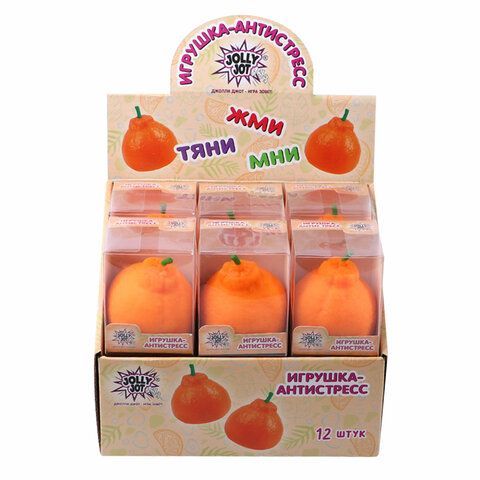 Игрушка-антистресс &quot;МАНДАРИН&quot;, 6х9 см, дисплей, JOLLY JOT (ДЖОЛЛИ ДЖОТ), 665809