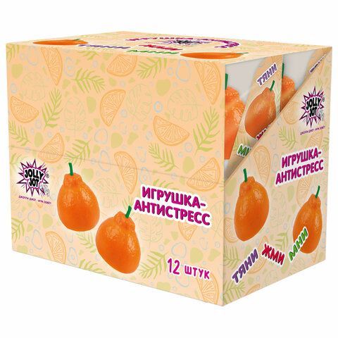 Игрушка-антистресс &quot;МАНДАРИН&quot;, 6х9 см, дисплей, JOLLY JOT (ДЖОЛЛИ ДЖОТ), 665809
