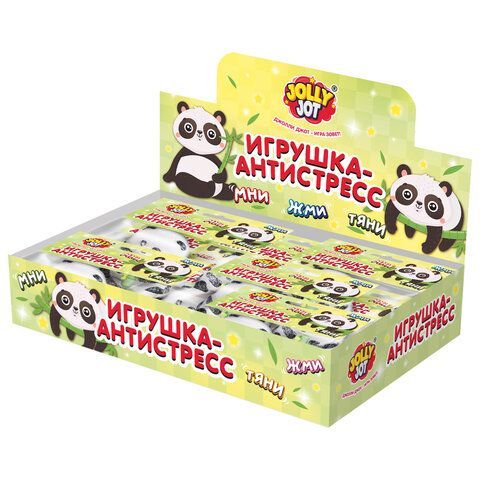 Игрушка-антистресс "ПАНДА", 6 см, дисплей, JOLLY JOT (ДЖОЛЛИ ДЖОТ), 665815
