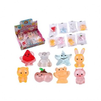 Игрушка-антистресс "ИГРУШКА-ЖЕЛЕШКА МИНИ", 4 см, ассорти 8 видов, дисплей, JOLLY JOT 24 шт. (ДЖОЛЛИ ДЖОТ), 665817