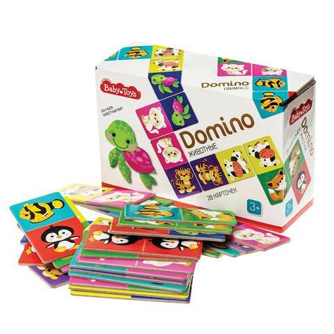 Настольная игра Домино детское с картинками, АССОРТИ, Baby Toys