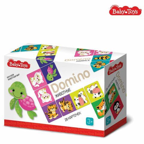 Настольная игра Домино детское с картинками, АССОРТИ, Baby Toys