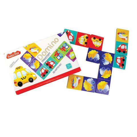 Настольная игра Домино детское с картинками, АССОРТИ, Baby Toys