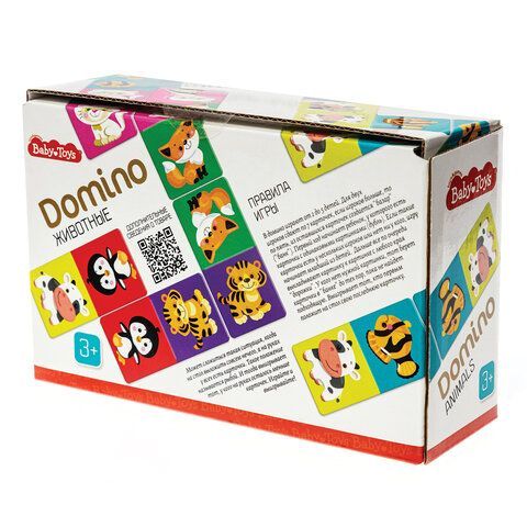 Настольная игра Домино детское с картинками, АССОРТИ, Baby Toys