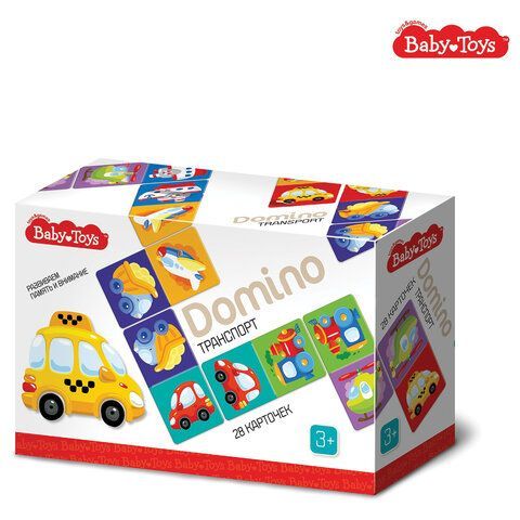 Настольная игра Домино детское с картинками, АССОРТИ, Baby Toys