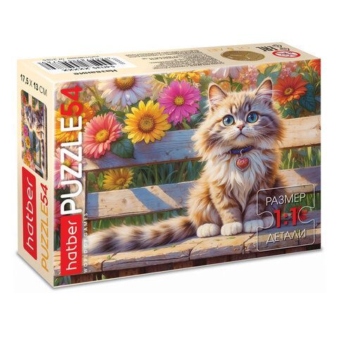 Пазл картонный 54 элемента "ОЧАРОВАТЕЛЬНЫЕ МОРДАШКИ", КОМПЛЕКТ 40 штук, 175х130мм, HATBER