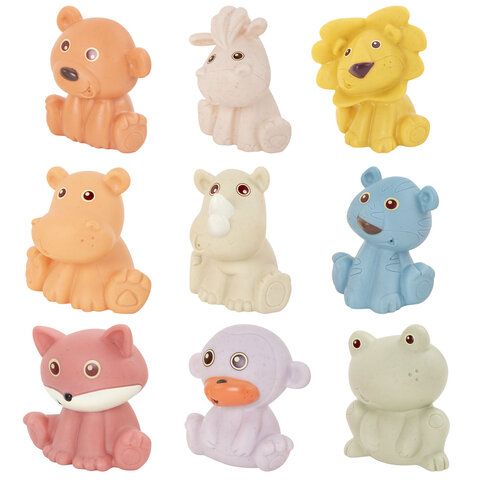 Тактильные игрушки Животные сенсорные, развивающие ЭКО 9 штук, BAMBOX BABY (БАМБОКС БЭБИ), 665906