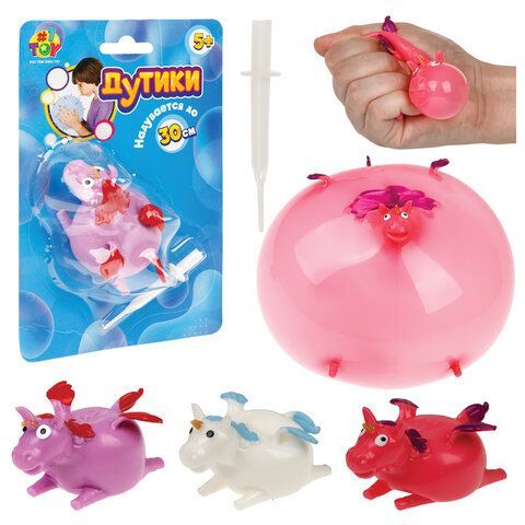 Игрушка &quot;ДУТИКИ&quot;, надувается до 30 см, ассорти, 1TOY