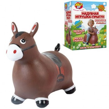 Попрыгун надувной "Лошадка", 57х27х50 см, ПВХ, насос, JOLLY JOT (ДЖОЛЛИ ДЖОТ), 666123