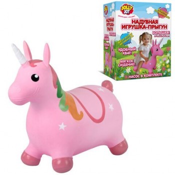 Попрыгун надувной "Единорог", 57х27х50 см, ПВХ, насос, JOLLY JOT (ДЖОЛЛИ ДЖОТ), 666128