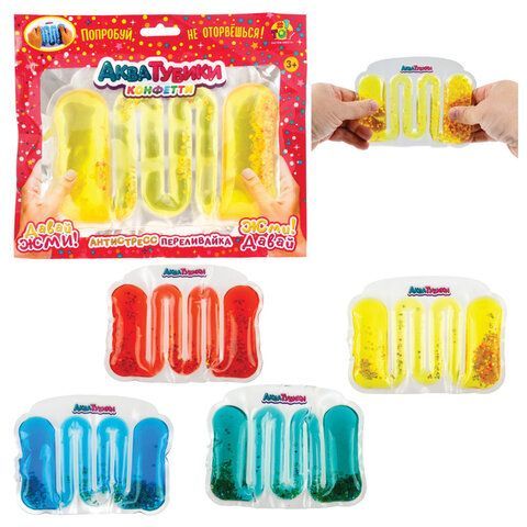 Антистресс-Переливайка &quot;АКВАТУБИКИ&quot;, АССОРТИ, 12 видов, 1TOY