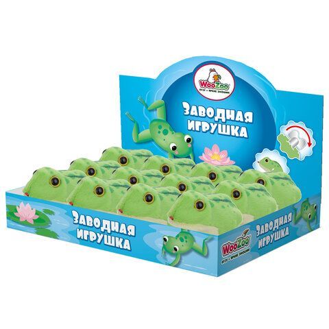 Игрушка мягкая заводная Лягушка, высота 6 см, WOOZOO (ВУУЗУ), 666189