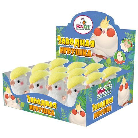 Игрушка мягкая заводная Попугай, высота 10 см, WOOZOO (ВУУЗУ), 666190