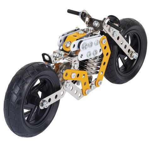 Конструктор металлический "Мотоцикл", с подвижными деталями, 162 элемента, BAMBOX, ко, 666364