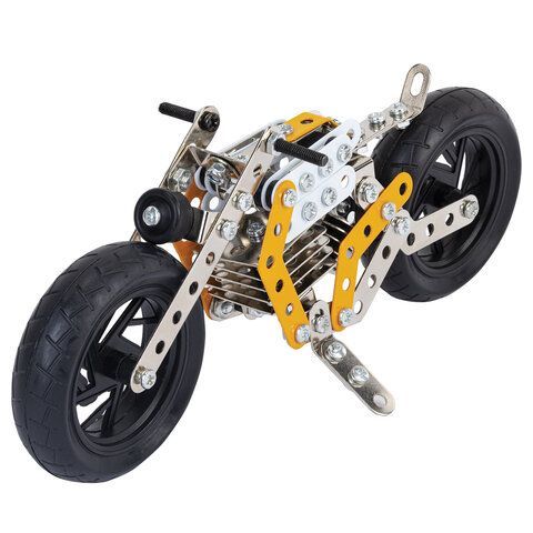 Конструктор металлический "Мотоцикл", с подвижными деталями, 162 элемента, BAMBOX, ко, 666364