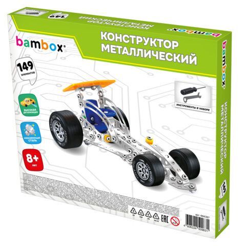 Конструктор металлический "Машинки" 4 вида ассорти, BAMBOX, 666367