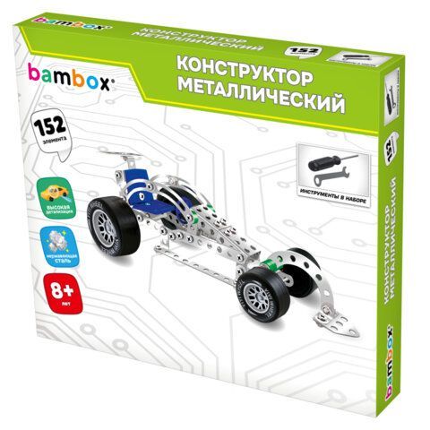 Конструктор металлический "Машинки" 4 вида ассорти, BAMBOX, 666367
