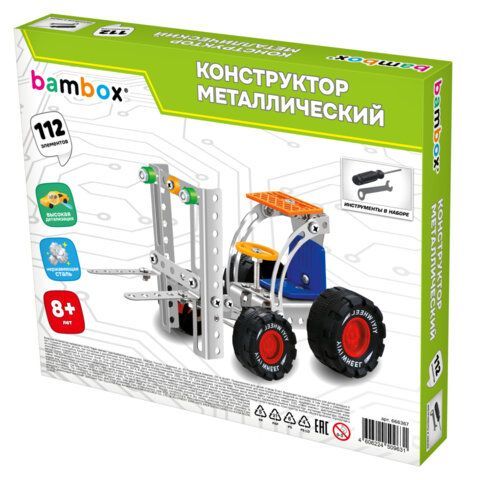 Конструктор металлический "Машинки" 4 вида ассорти, BAMBOX, 666367