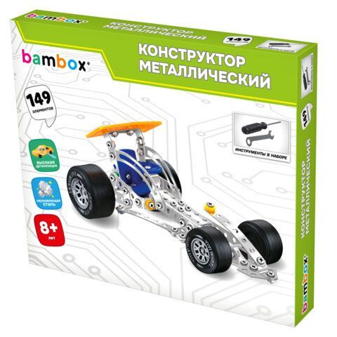 Конструктор металлический "Машинки" 4 вида ассорти, BAMBOX, 666367
