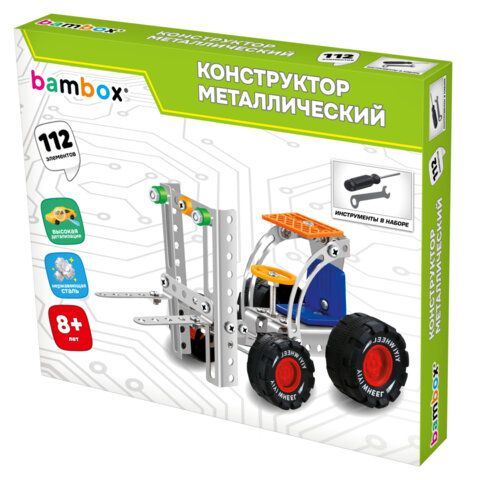 Конструктор металлический "Машинки" 4 вида ассорти, BAMBOX, 666367