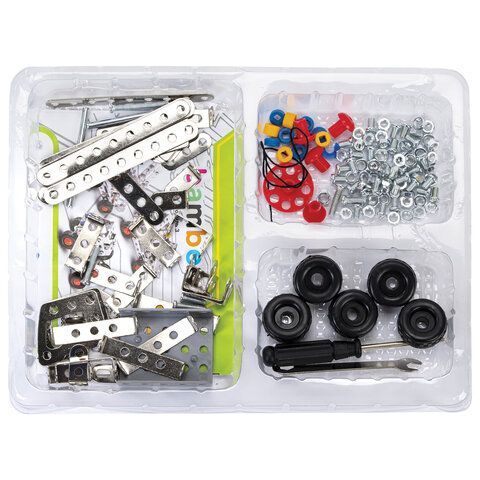 Конструктор металлический "Строительная техника 3в1", подвижные детали, 137 элементов, BAMBOX, 666369