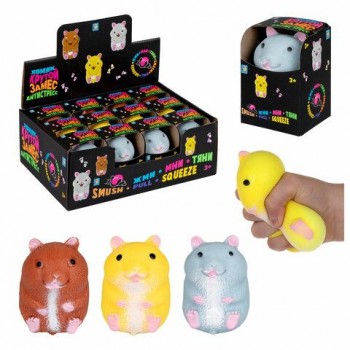 Игрушка-антистресс КРУТОЙ ЗАМЕС "Хомяк", 7,5х5,5 см, ассорти 3 цвета, 1TOY, Т24578