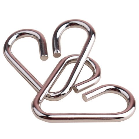 Головоломки металлические, набор 45 штук, разные уровни сложности, МозгоМина, 666422