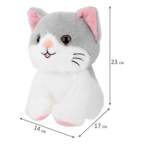 Игрушка мягкая "Котик", 23 см, ассорти 2 цвета, WOOZOO (ВУЗУ), 666778
