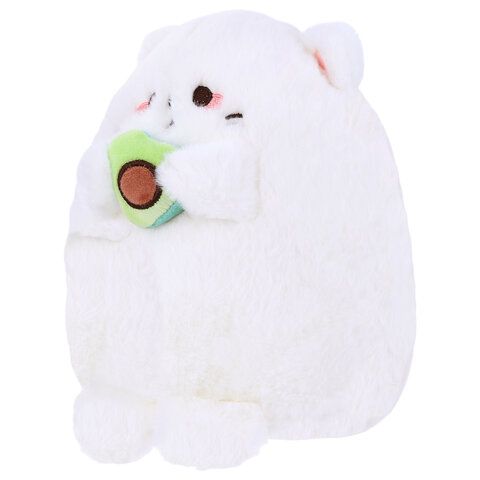 Игрушка мягкая "Котик с авокадо", 20 см, цвет белый, WOOZOO (ВУЗУ), 666781