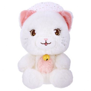 Игрушка мягкая "Котик", высота 23 см, цвет белый, WOOZOO (ВУЗУ), 666785