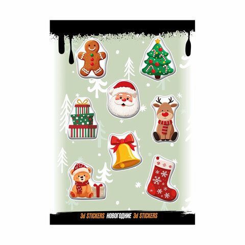 Наклейки объемные эпоксидные на телефон &quot;Страшный зайка&quot;, АССОРТИ, NALEPKING