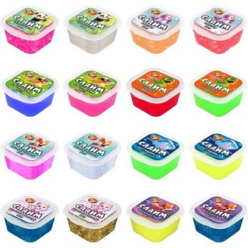 Слайм МИКС, 50 г, АССОРТИ, 8 видов, JOLLY JOT 16 шт. (ДЖОЛЛИ ДЖОТ), 667320