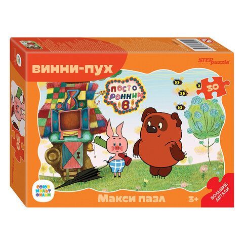 Пазл картонный 30 элементов, "МАКСИ-ПАЗЛЫ", АССОРТИ, поле 27 х18 см