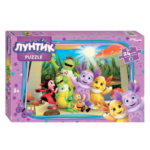 Пазл картонный 24 элемента, "МАКСИ-ПАЗЛЫ", АССОРТИ, поле 50х34,5 см