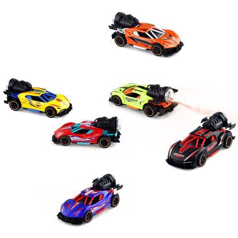 Машинка металлическая СВЕТ, ЗВУК, ПАР, 14 см, АССОРТИ, Funky Toys