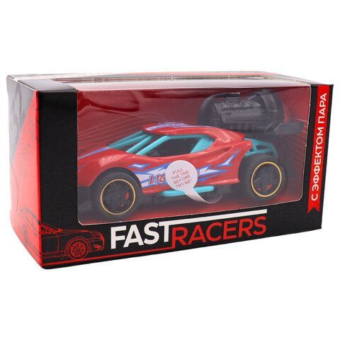 Машинка металлическая СВЕТ, ЗВУК, ПАР, 14 см, АССОРТИ, Funky Toys