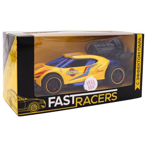 Машинка металлическая СВЕТ, ЗВУК, ПАР, 14 см, АССОРТИ, Funky Toys